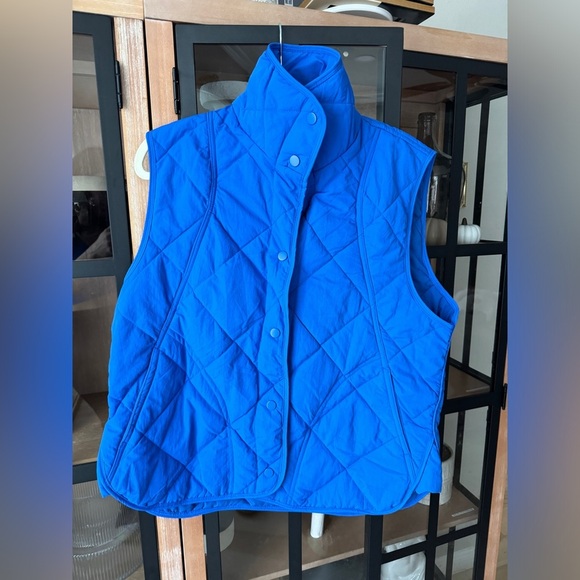 Amazon quilted vest jacket snaps cobalt fp movement pockets quinn puffer - Picture 1 of 6